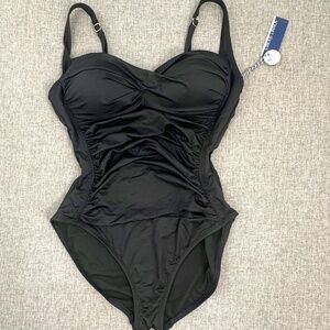 Sonnet Shores One Piece Bathing Suit Black Swimwear Adjustable Straps MSRP:‎ $70